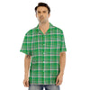 Stewart Plaid Saint Patrick's Day Print Pattern Men's Hawaiian Shirt-grizzshop