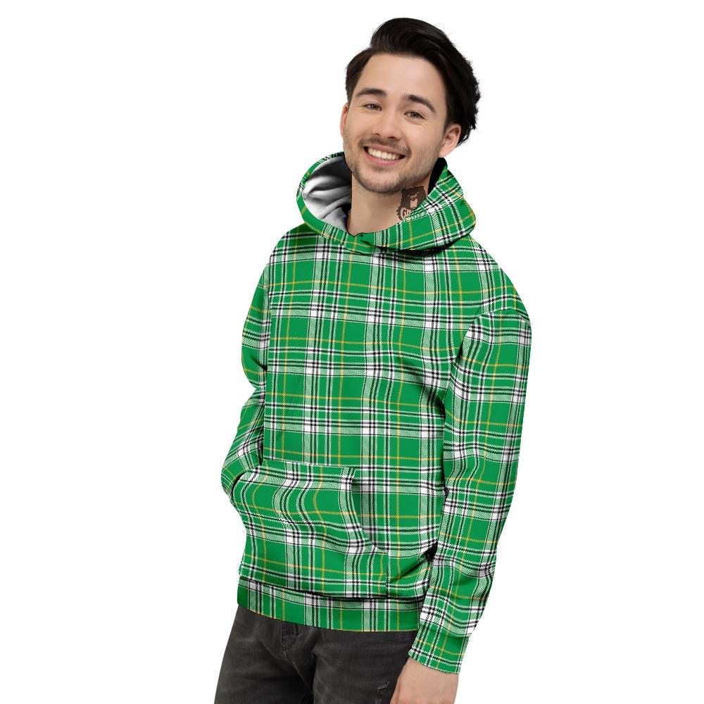 Stewart Plaid Saint Patrick's Day Print Pattern Men's Hoodie-grizzshop