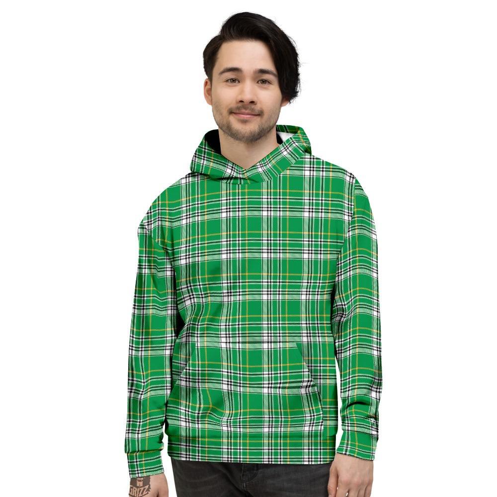 Stewart Plaid Saint Patrick's Day Print Pattern Men's Hoodie-grizzshop