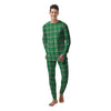 Stewart Plaid Saint Patrick's Day Print Pattern Men's Pajamas-grizzshop