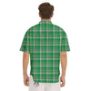 Stewart Plaid Saint Patrick's Day Print Pattern Men's Short Sleeve Shirts-grizzshop