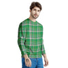 Stewart Plaid Saint Patrick's Day Print Pattern Men's Sweatshirt-grizzshop