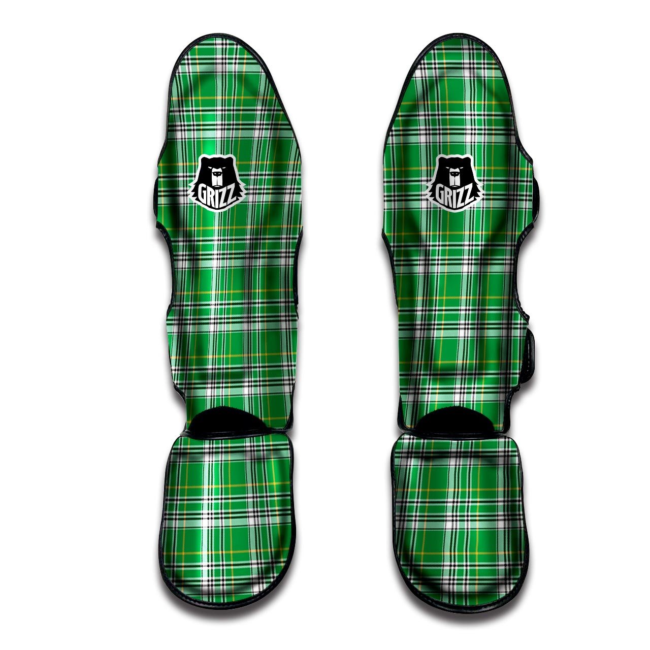 Stewart Plaid Saint Patrick's Day Print Pattern Muay Thai Shin Guards-grizzshop