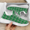 Stewart Plaid Saint Patrick's Day Print Pattern White Walking Shoes-grizzshop