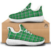 Stewart Plaid Saint Patrick's Day Print Pattern White Walking Shoes-grizzshop