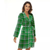 Stewart Plaid Saint Patrick's Day Print Pattern Women's Robe-grizzshop