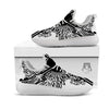 Sticks Lacrosse Ornate Wing Print White Athletic Shoes-grizzshop