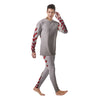 Stitching Baseball Print Men's Pajamas-grizzshop