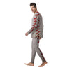 Stitching Baseball Print Men's Pajamas-grizzshop