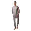 Stitching Baseball Print Men's Pajamas-grizzshop