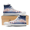 Stock Market Bear And Bull Print White High Top Shoes-grizzshop