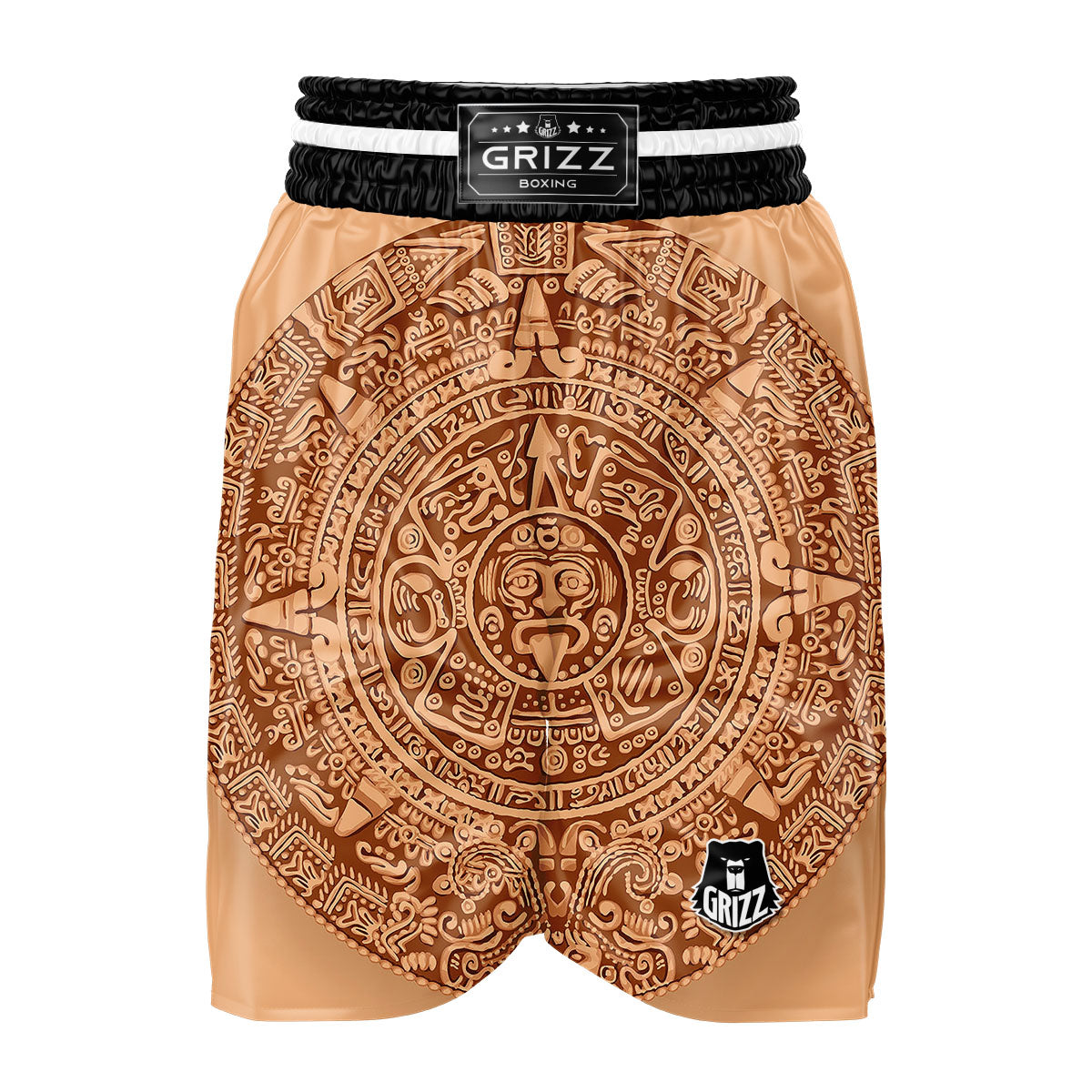 Stone Mayan Print Boxing Shorts-grizzshop