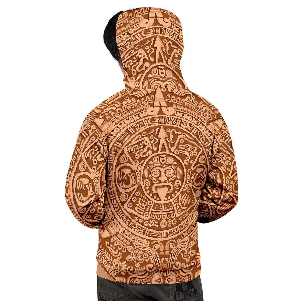 Stone Mayan Print Men's Hoodie-grizzshop