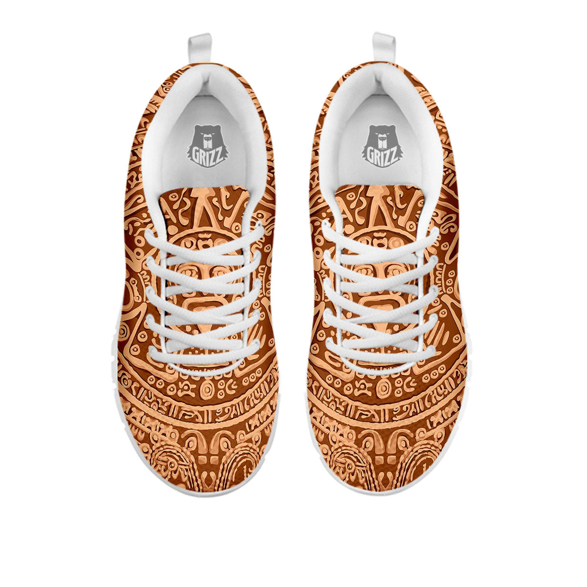 Stone Mayan Print White Sneaker-grizzshop