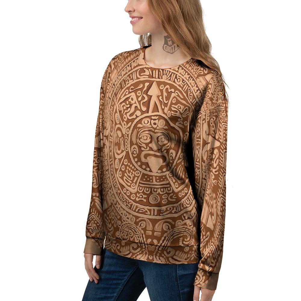 Stone Mayan Print Women's Sweatshirt-grizzshop