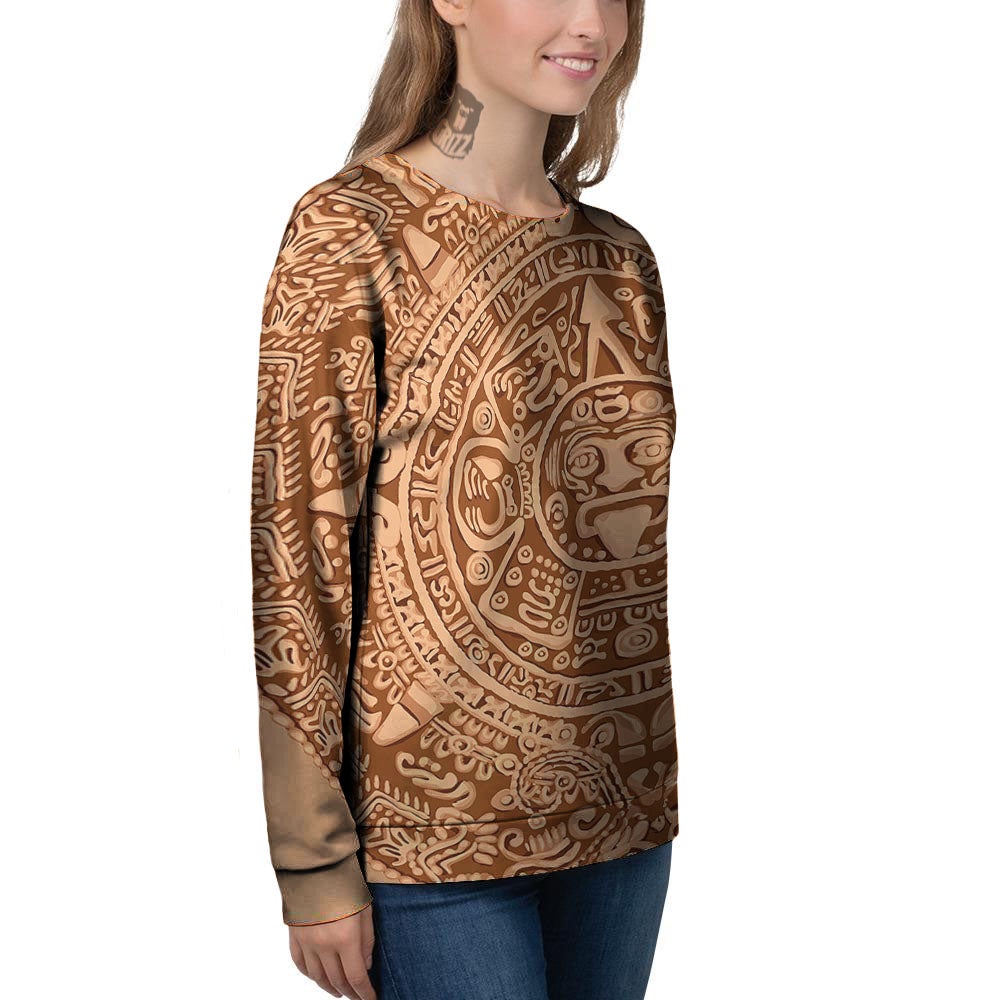 Stone Mayan Print Women's Sweatshirt-grizzshop