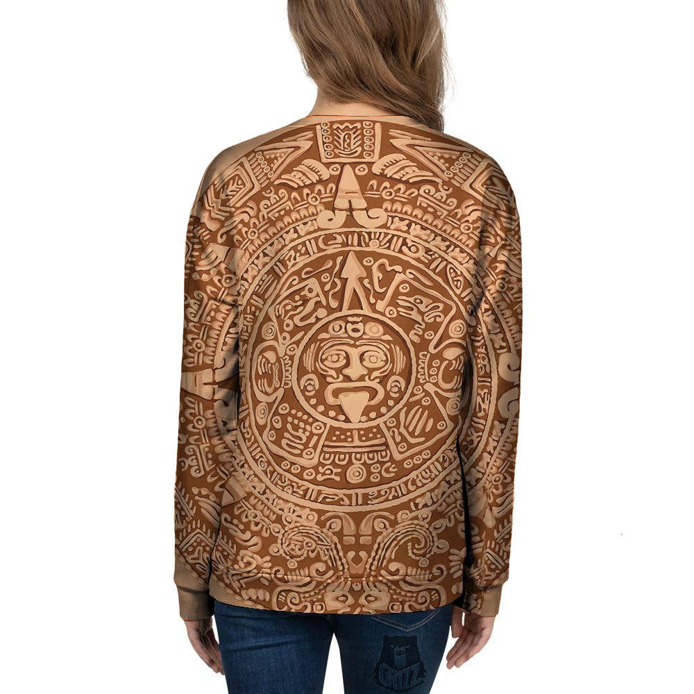 Stone Mayan Print Women's Sweatshirt-grizzshop