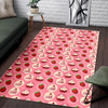 Strawberry Cake Pattern Print Floor Mat-grizzshop