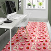 Strawberry Cake Pattern Print Floor Mat-grizzshop