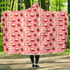 Strawberry Cake Pattern Print Hooded Blanket-grizzshop