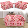 Strawberry Cake Pattern Print Loveseat Cover-grizzshop