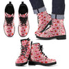 Strawberry Cake Pattern Print Men Women Leather Boots-grizzshop