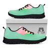 Strawberry Ice Cream Teal Print Black Sneaker-grizzshop