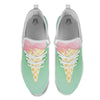 Strawberry Ice Cream Teal Print White Athletic Shoes-grizzshop