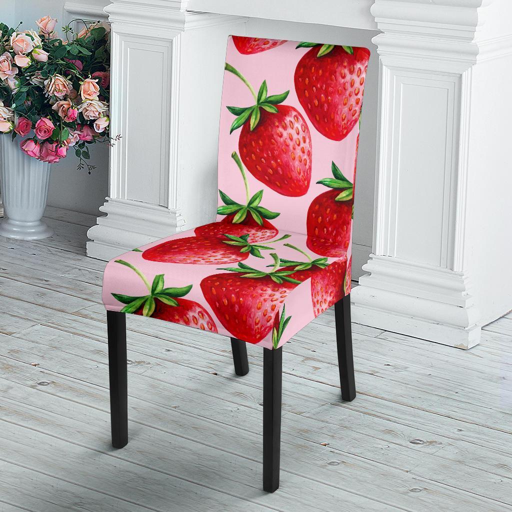 Strawberry Pattern Print Chair Cover-grizzshop