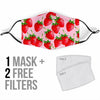 Strawberry Pattern Print Face Mask-grizzshop