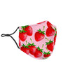 Strawberry Pattern Print Face Mask-grizzshop