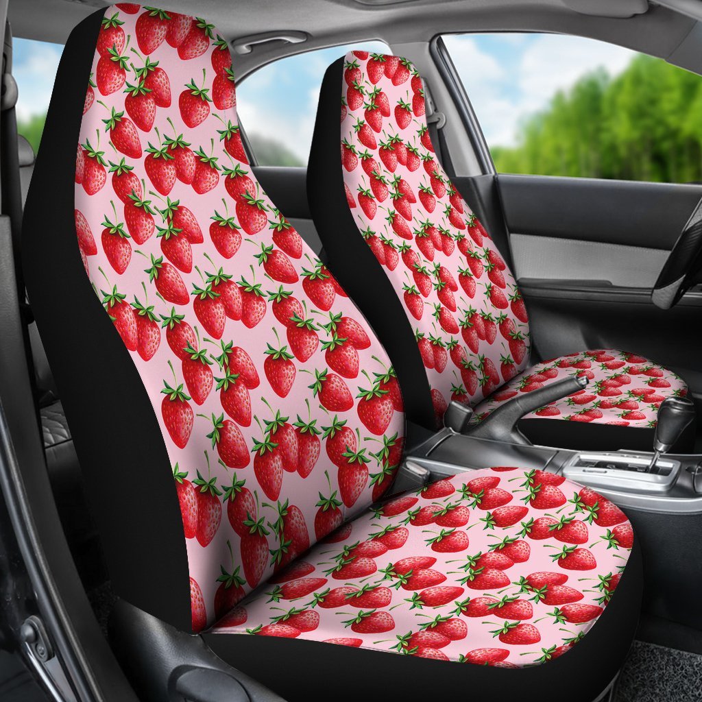 Strawberry Pattern Print Universal Fit Car Seat Cover-grizzshop