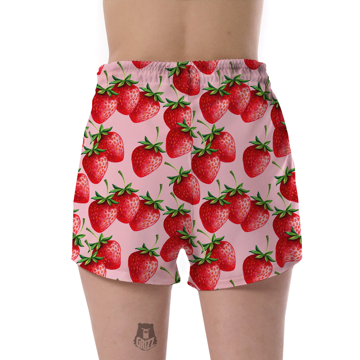 Strawberry Pattern Print Women's Shorts-grizzshop
