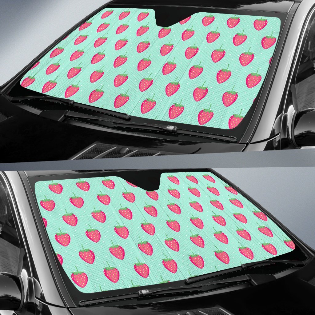 Strawberry Print Pattern Car Sun Shade-grizzshop