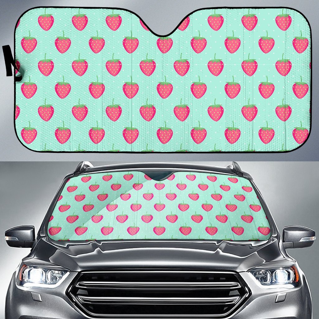 Strawberry Print Pattern Car Sun Shade-grizzshop