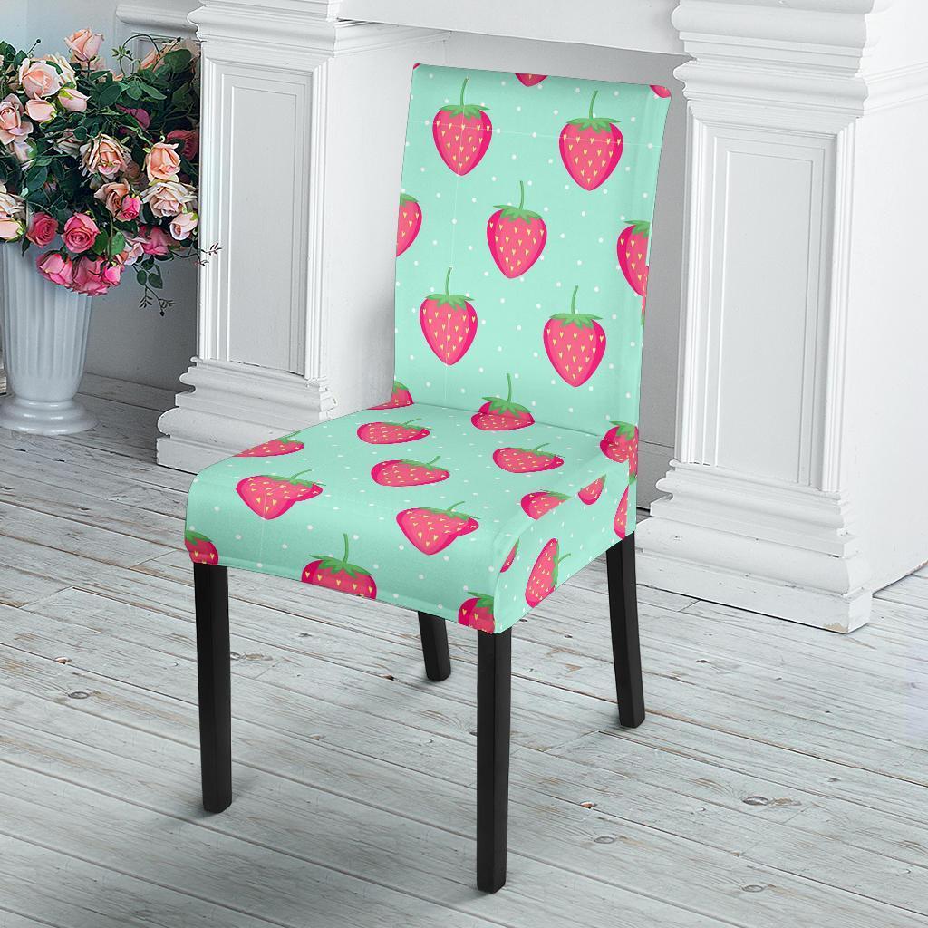 Strawberry Print Pattern Chair Cover-grizzshop