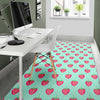 Strawberry Print Pattern Floor Mat-grizzshop