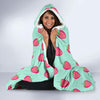 Strawberry Print Pattern Hooded Blanket-grizzshop