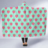 Strawberry Print Pattern Hooded Blanket-grizzshop