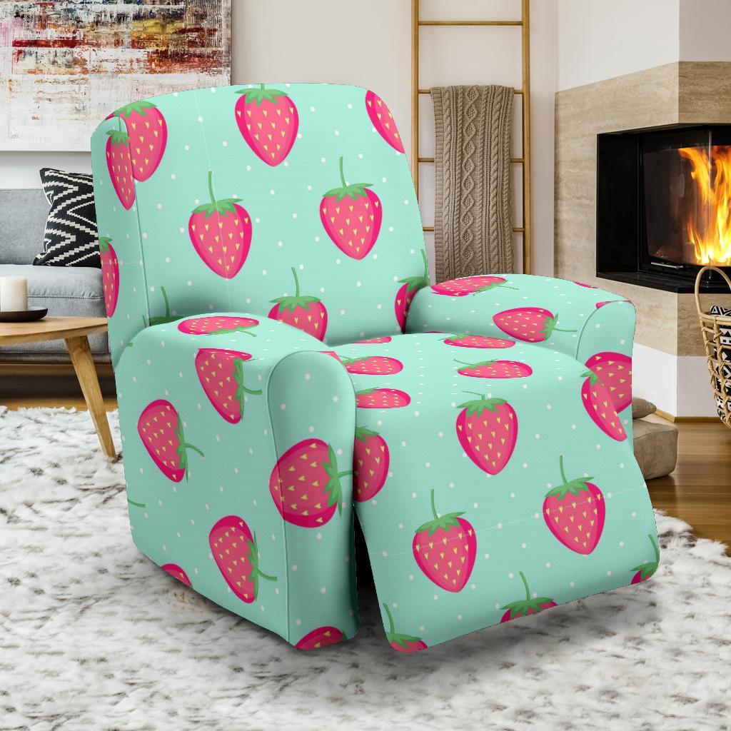 Strawberry Print Pattern Recliner Cover-grizzshop