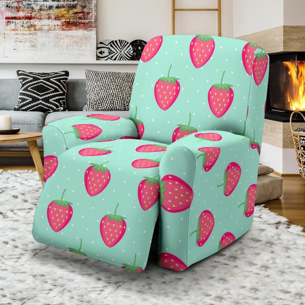 Strawberry Print Pattern Recliner Cover-grizzshop