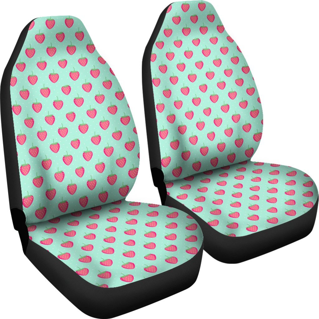Strawberry Print Pattern Universal Fit Car Seat Cover-grizzshop