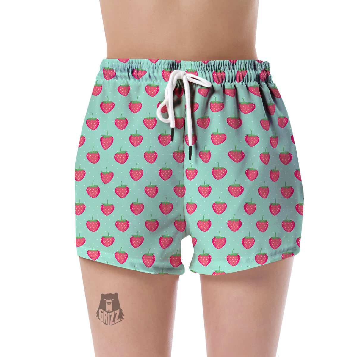 Strawberry Print Pattern Women's Shorts-grizzshop
