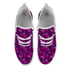 Strawberry Purple Print Pattern White Athletic Shoes-grizzshop