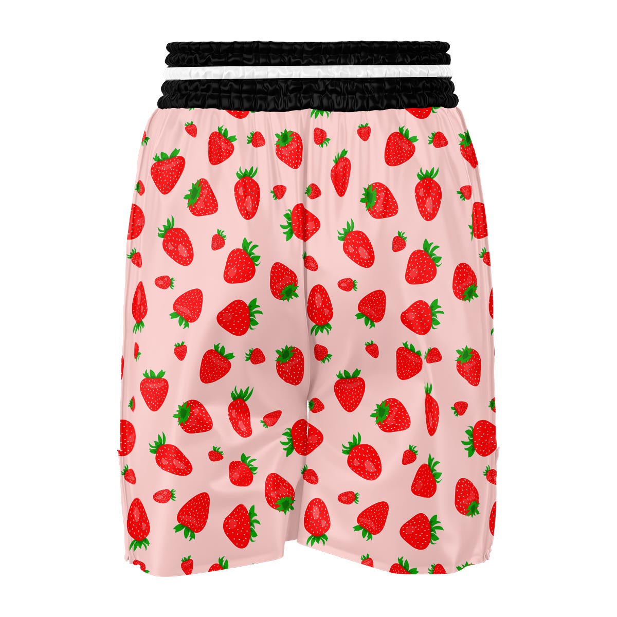 Strawberry Red Print Pattern Boxing Shorts-grizzshop