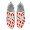 Strawberry Red Print Pattern White Athletic Shoes-grizzshop