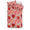 Strawberry Slice Print Pattern Duvet Cover Bedding Set-grizzshop