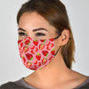 Strawberry Slice Print Pattern Face Mask-grizzshop