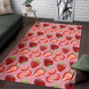 Strawberry Slice Print Pattern Floor Mat-grizzshop