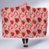 Strawberry Slice Print Pattern Hooded Blanket-grizzshop